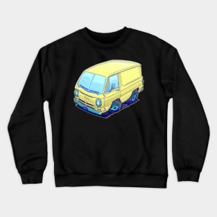 Vintage American van in vector style Crewneck Sweatshirt